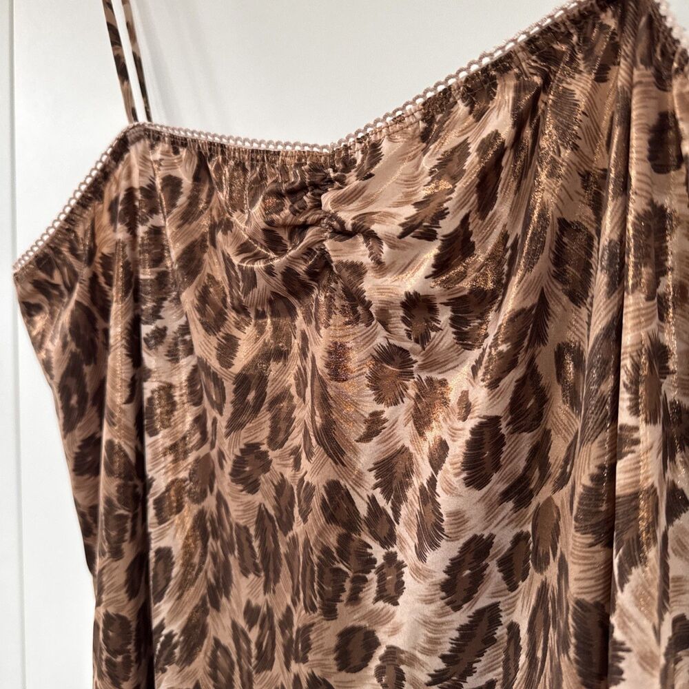 Dori Leopard Print Silky Satin Slip Dress Maxi Stretchy Y2K Grunge
